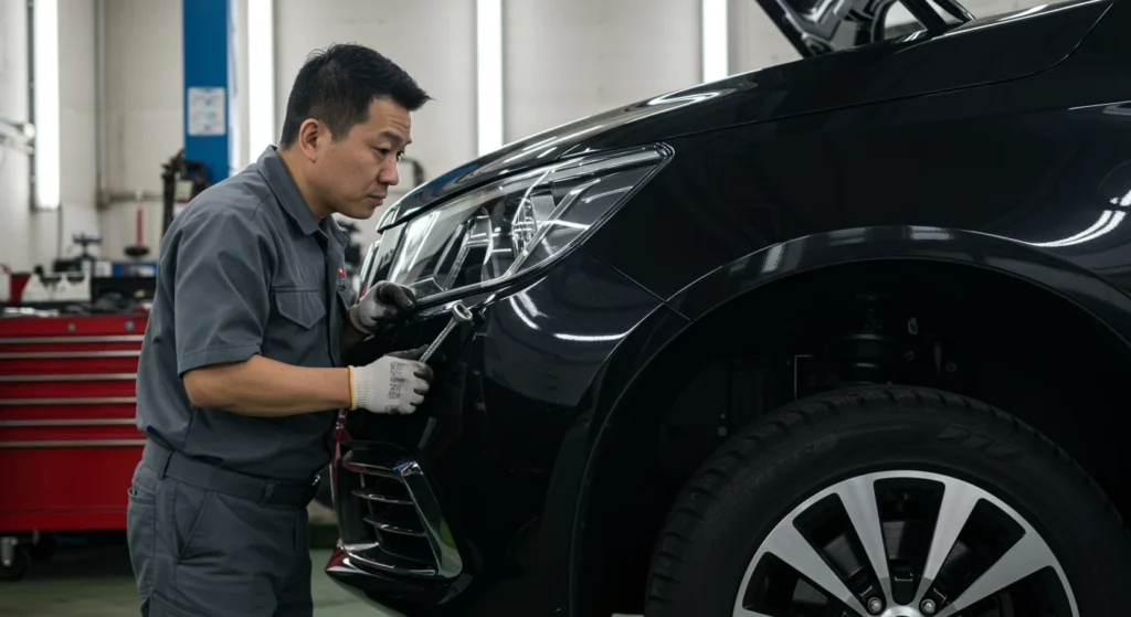 社用車の点検・メンテナンス作業