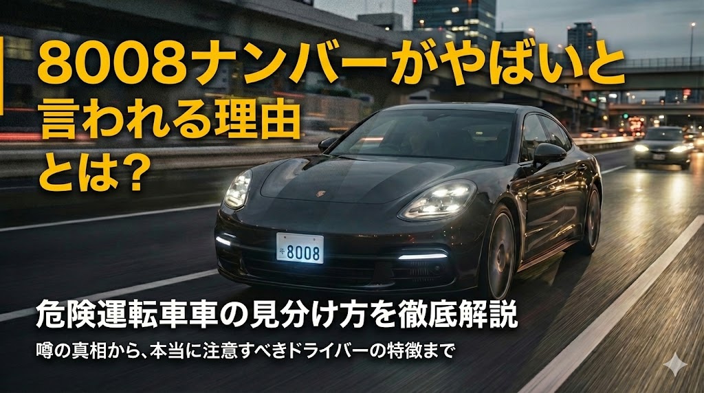 8008ナンバーがやばいと言われる理由とは？危険運転車の見分け方を徹底解説
