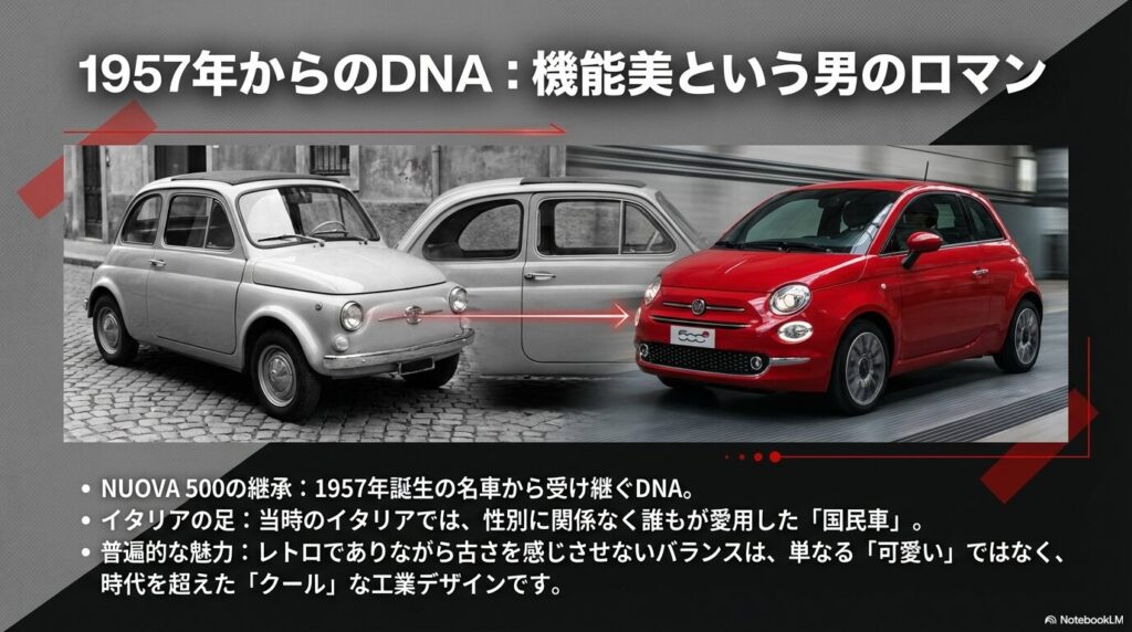 唯一無二のアイコニックなデザイン　フィアット500は女性だけの車じゃない！男性にも選ばれる6つの理由