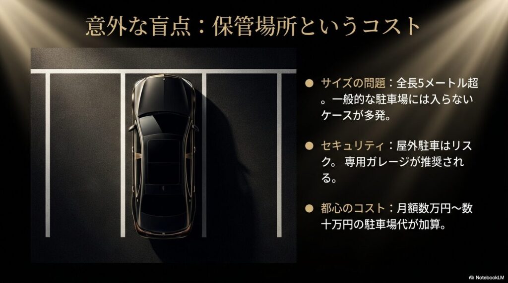 専用ガレージと保管費用
