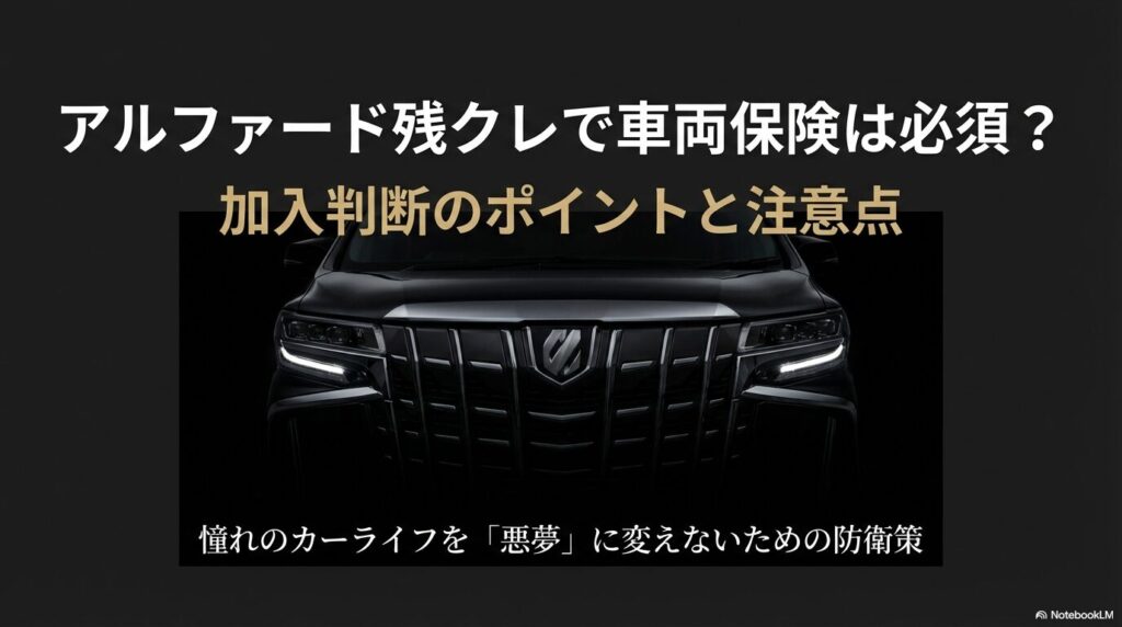アルファード残クレで車両保険は必須？加入判断のポイントと注意点