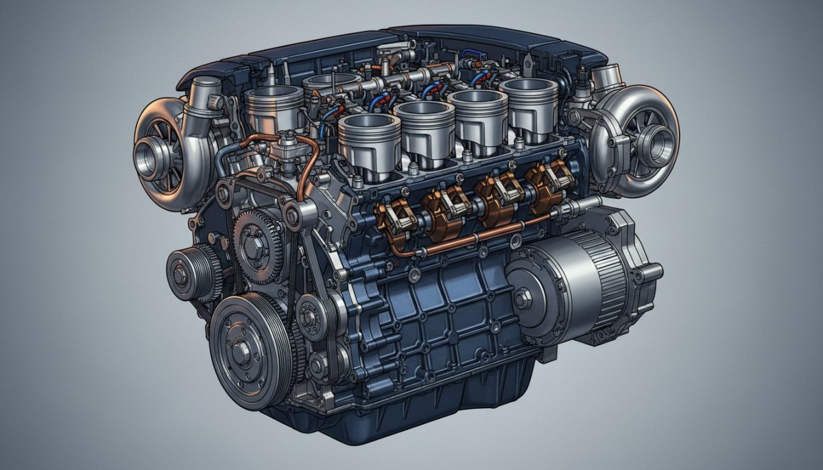 V6ツインターボエンジン 電動モーター ハイブリッドシステム