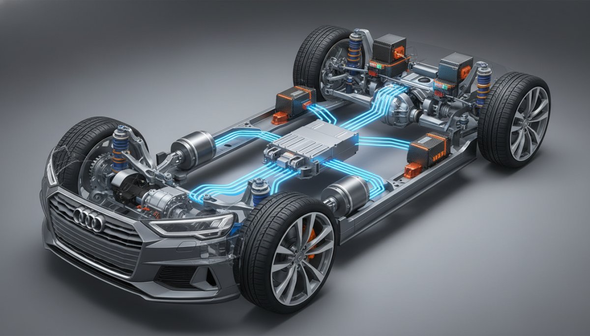 クワトロドライブトレイン トルクベクタリング シャシー技術