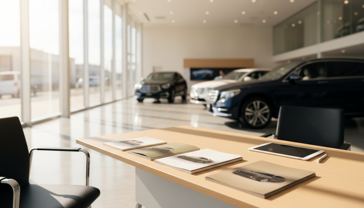 ディーラーでの商談風景