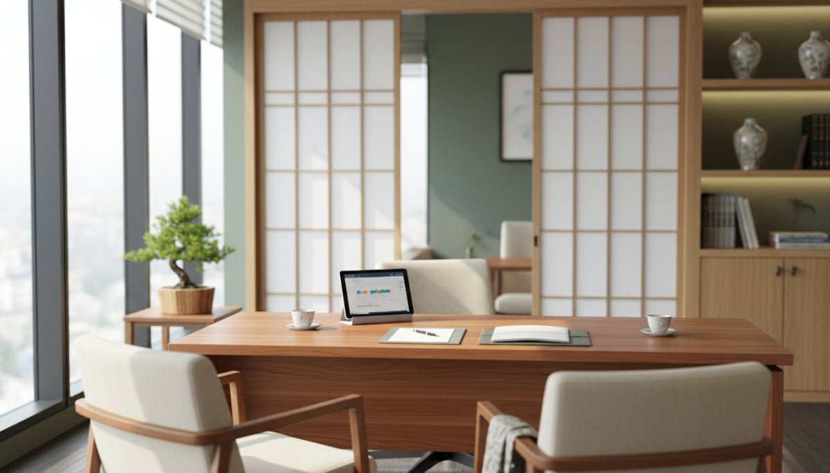 保険代理店での相談風景