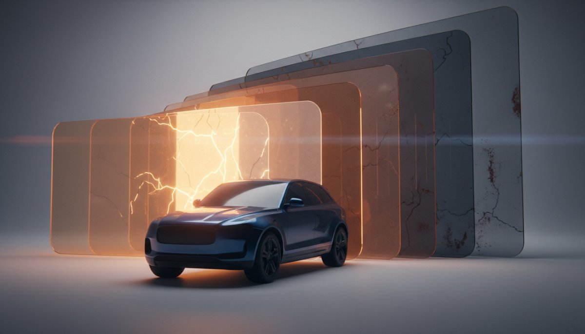 中古SUVの走行距離と価格の関係を示すイメージ