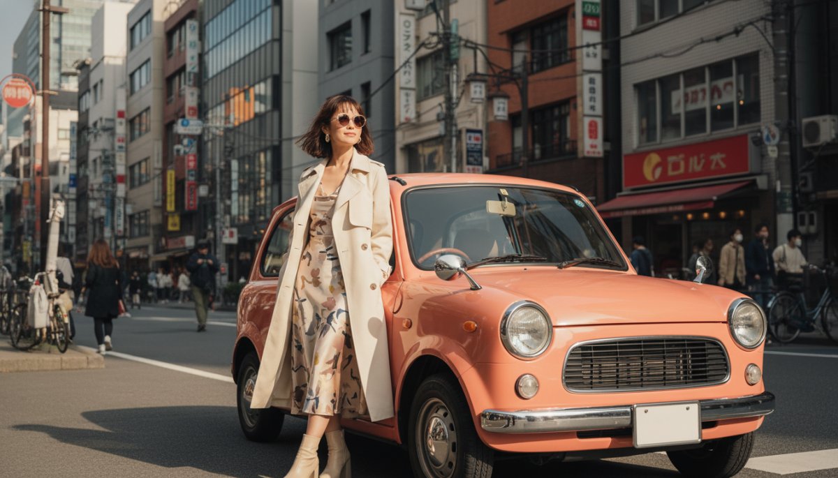 フィアット500 女性オーナー おしゃれな街並み