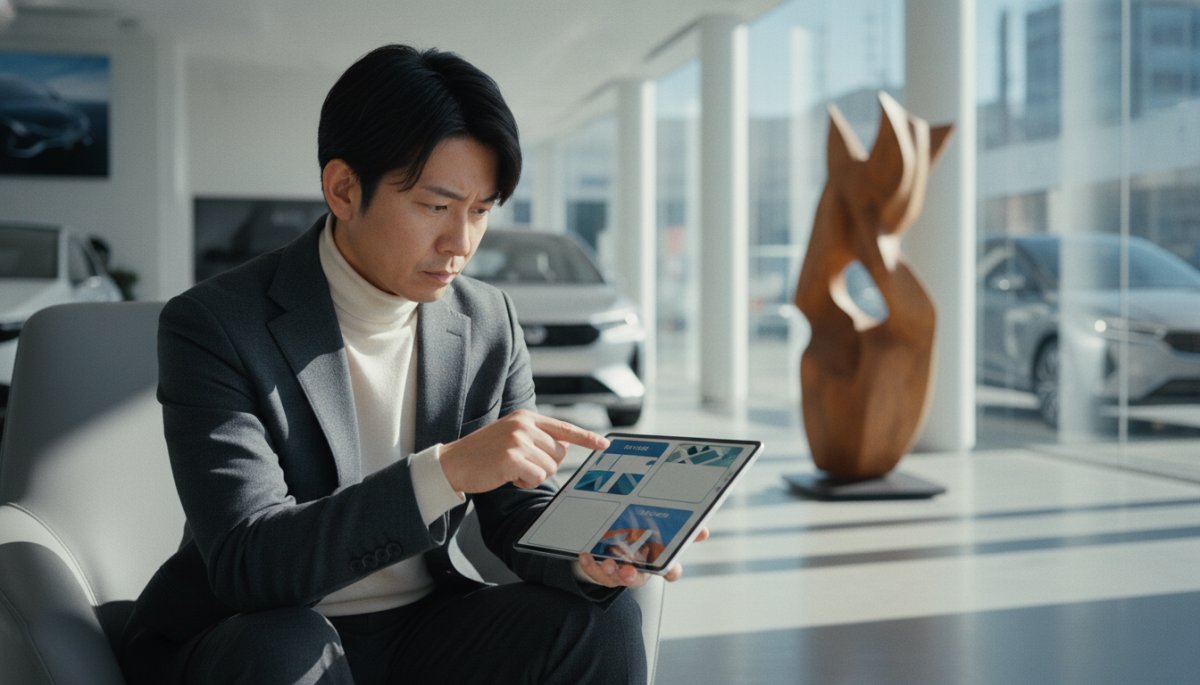 希望ナンバー選びに悩む様子