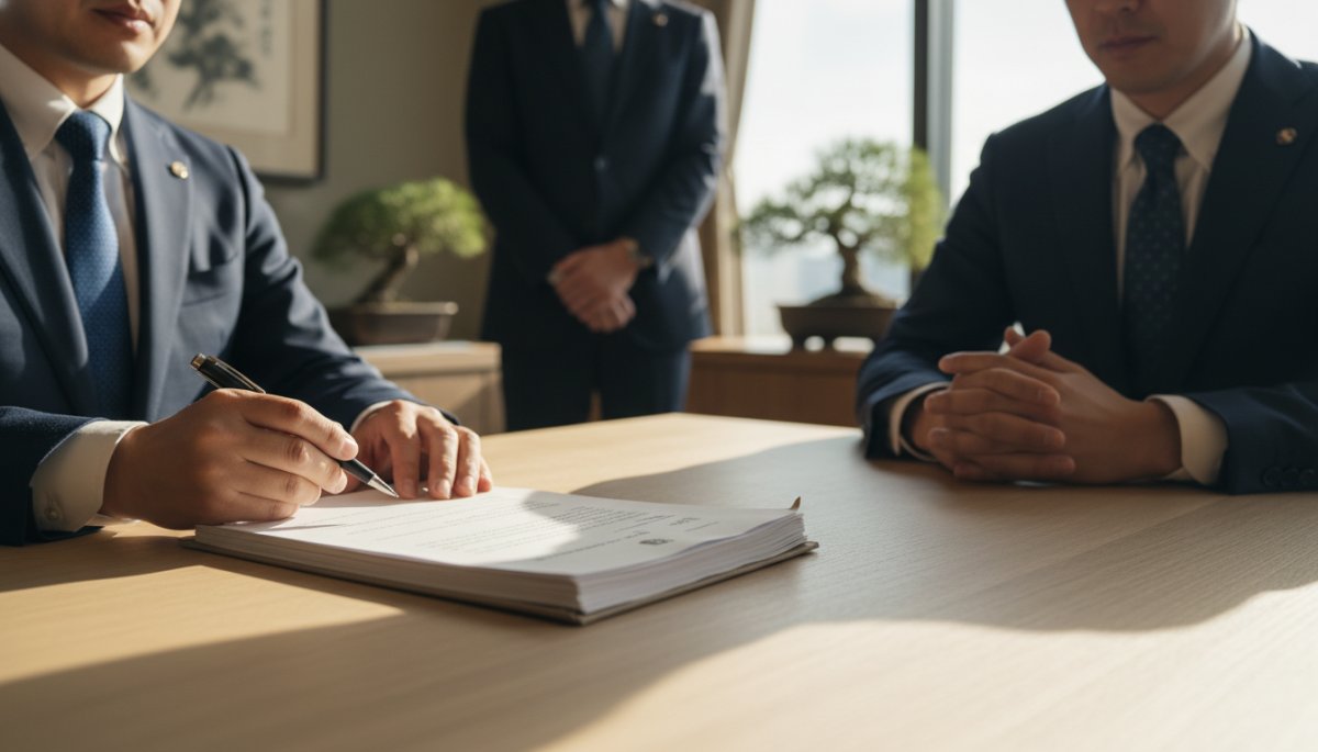 BMW認定中古車の契約書類と印鑑