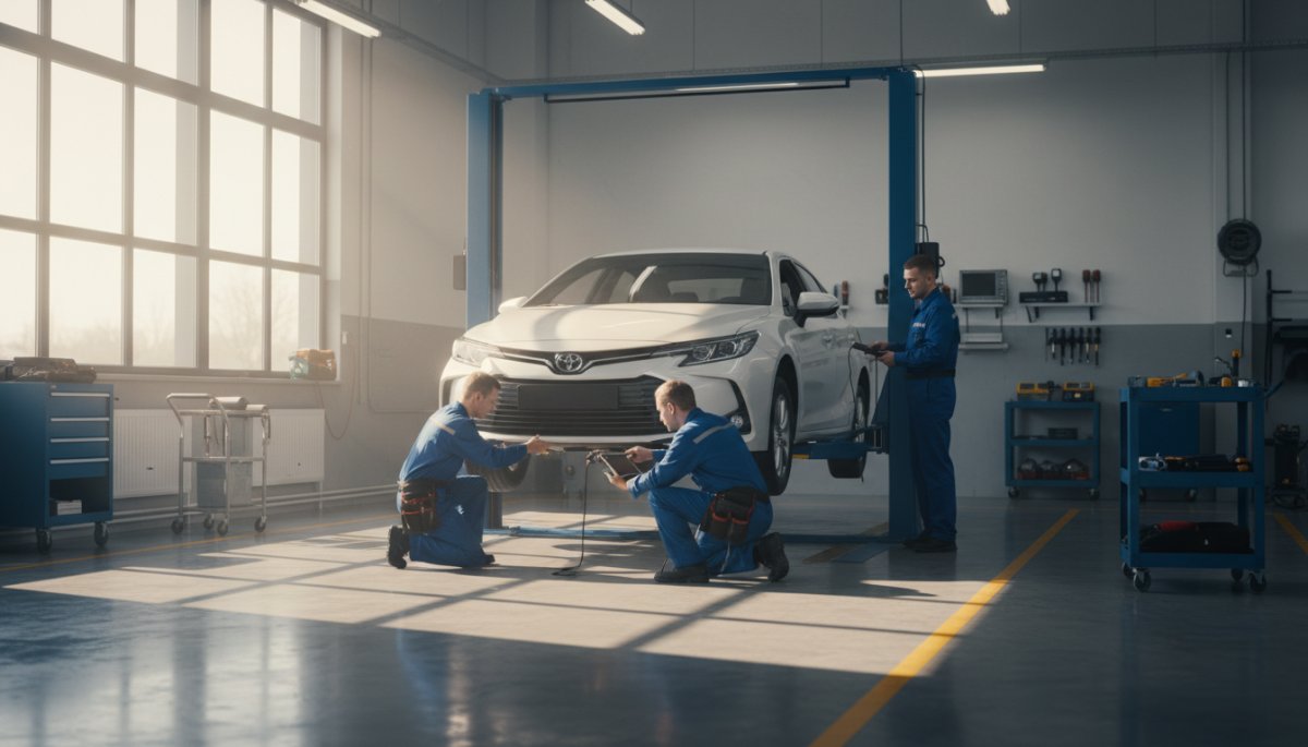 トヨタ認定中古車の検査風景