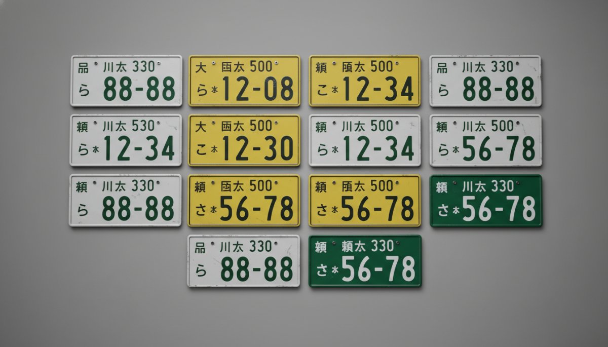 様々な希望ナンバープレートのパターン