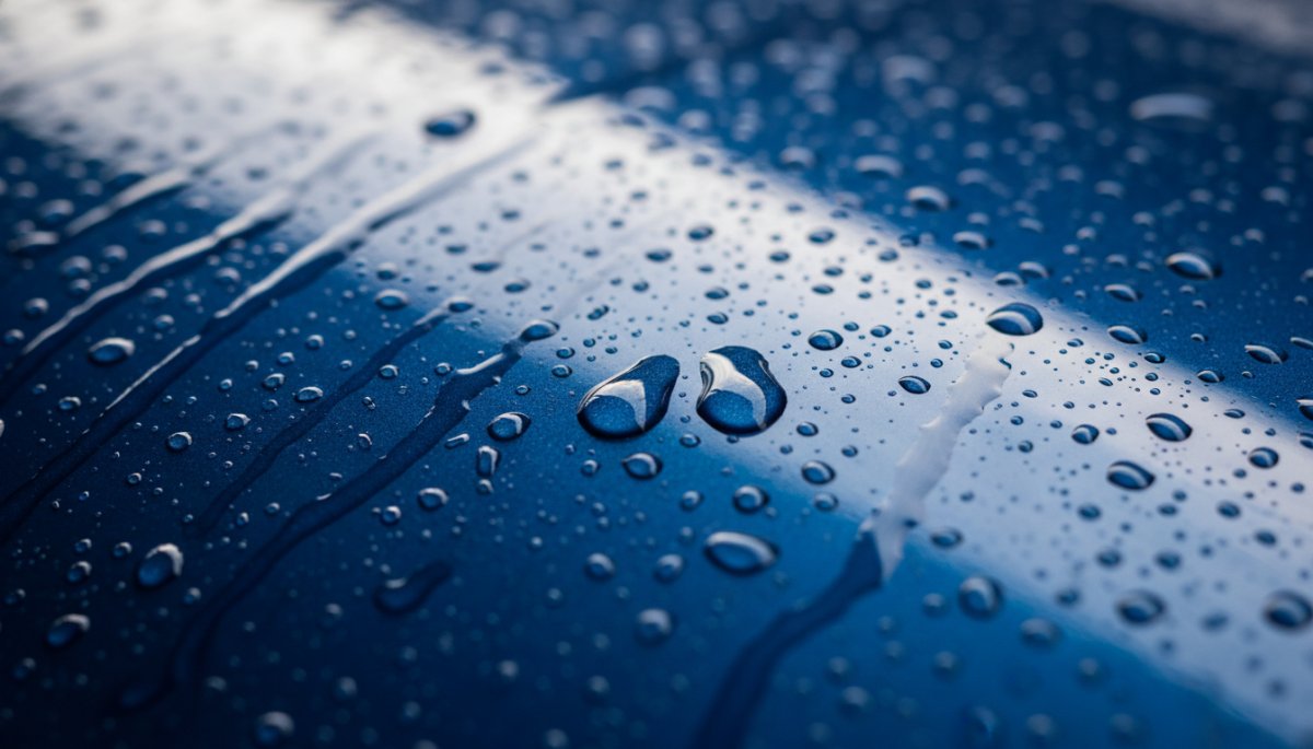 ガラスコーティング施工後の車のボディ表面