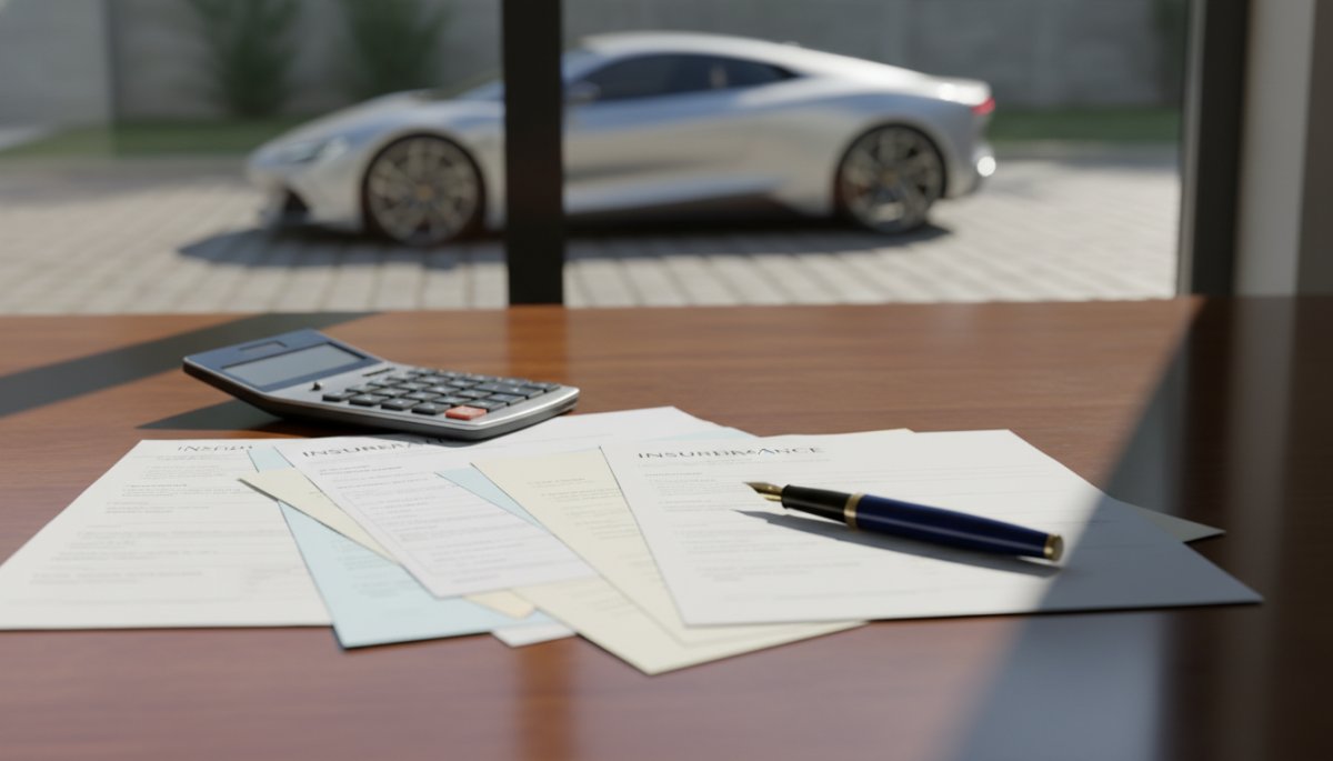 高級車と自動車保険の書類