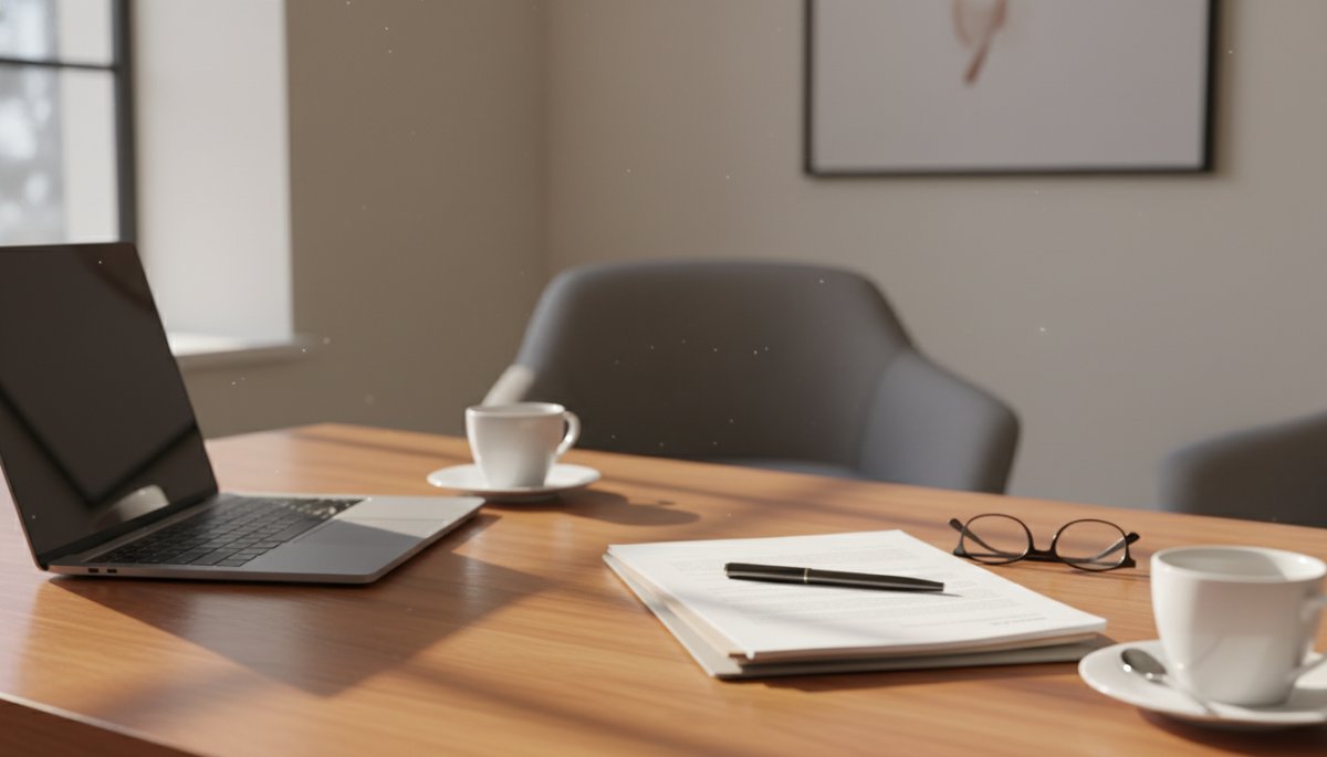 保険代理店での相談風景