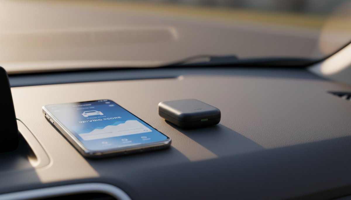 ソニー損保GOOD DRIVEアプリと専用デバイスのイメージ