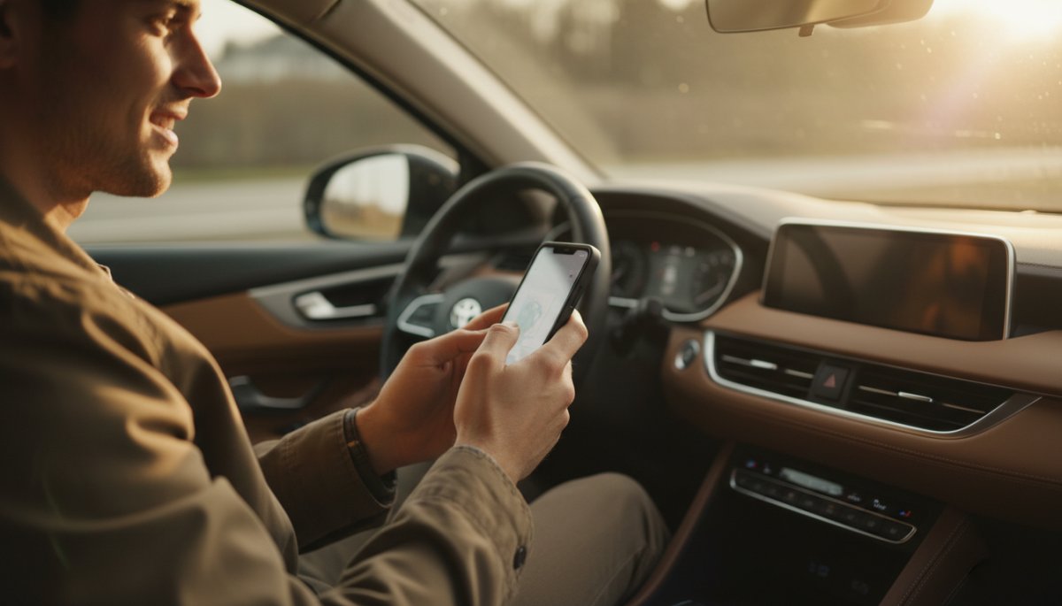 運転記録を確認するドライバーのイメージ