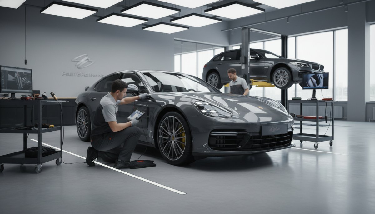 中古車の点検と確認作業