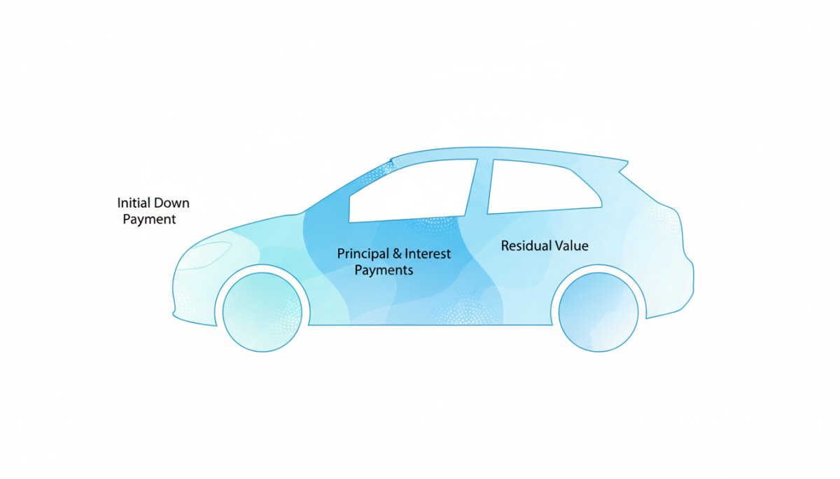 残価設定ローンの仕組みを説明する図解イメージ