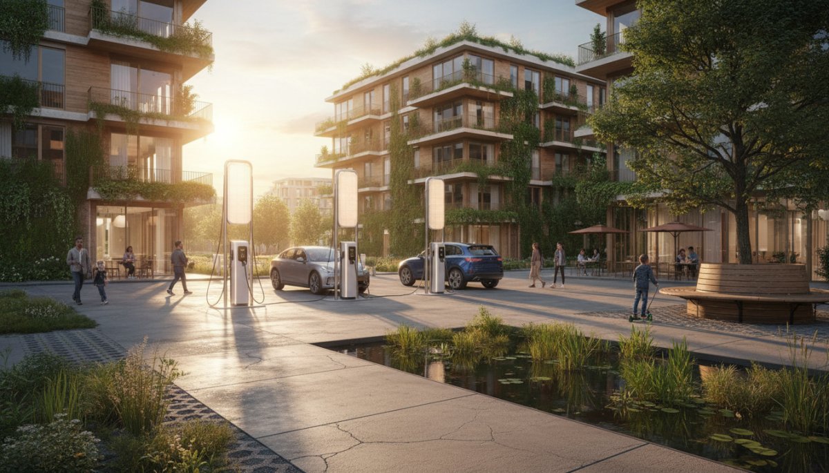 電気自動車の充電ステーション