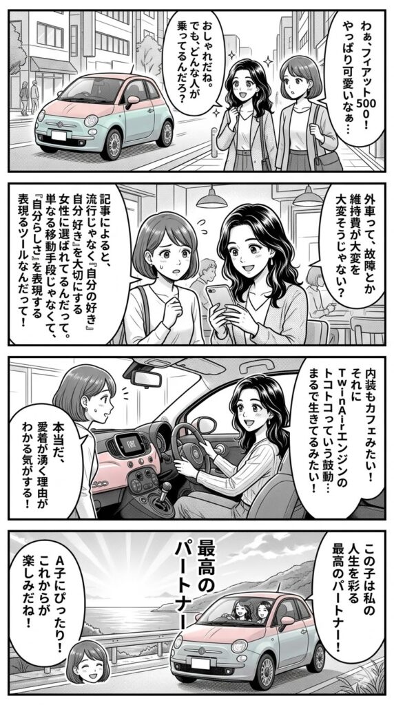 フィアット500に乗ってる女性の特徴とは？オーナーの本音と魅力を徹底解説