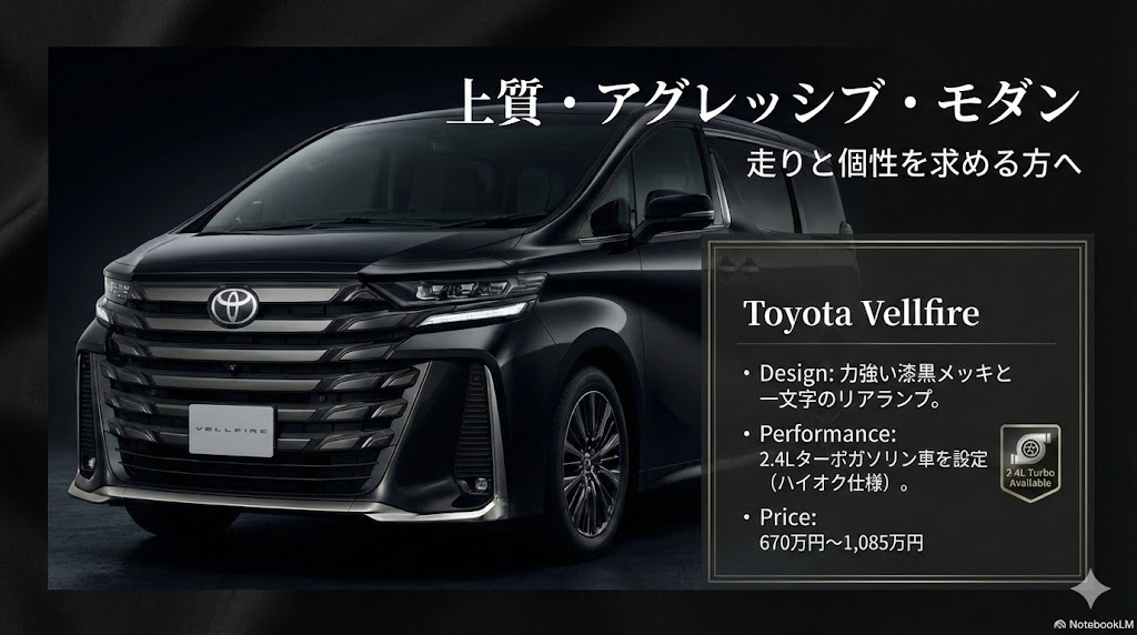 トヨタ ヴェルファイア：アルファードの双子車