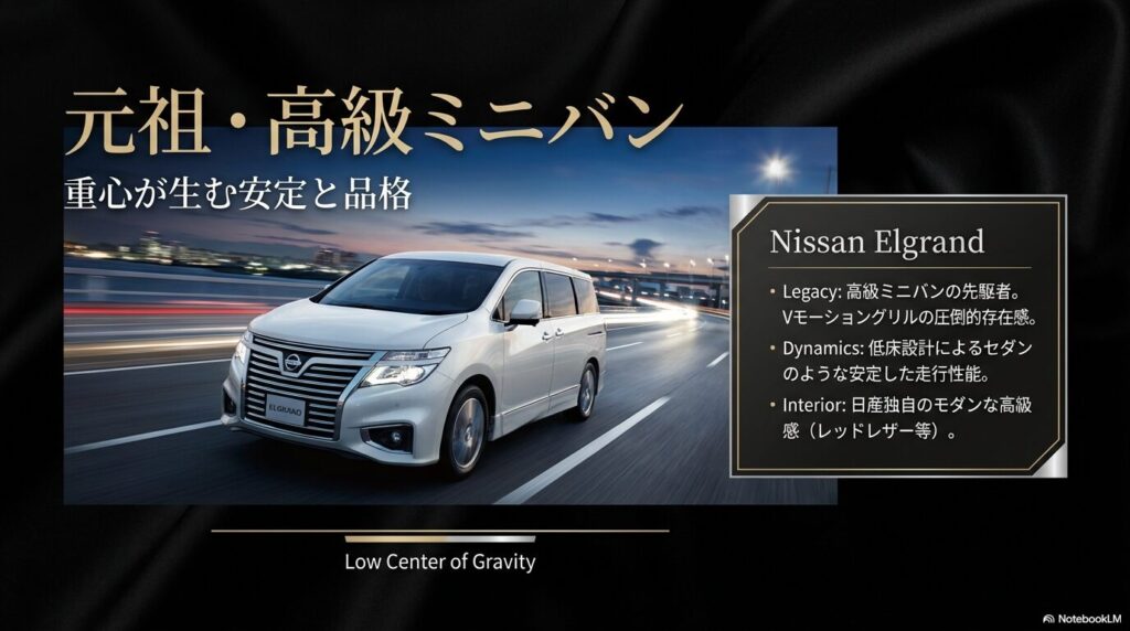 日産 エルグランド：老舗の高級ミニバン