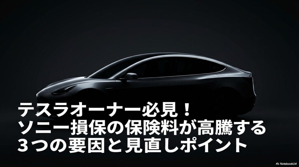 テスラオーナー必見！ソニー損保の保険料が高騰する3つの要因と見直しポイント