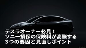 テスラオーナー必見！ソニー損保の保険料が高騰する3つの要因と見直しポイント