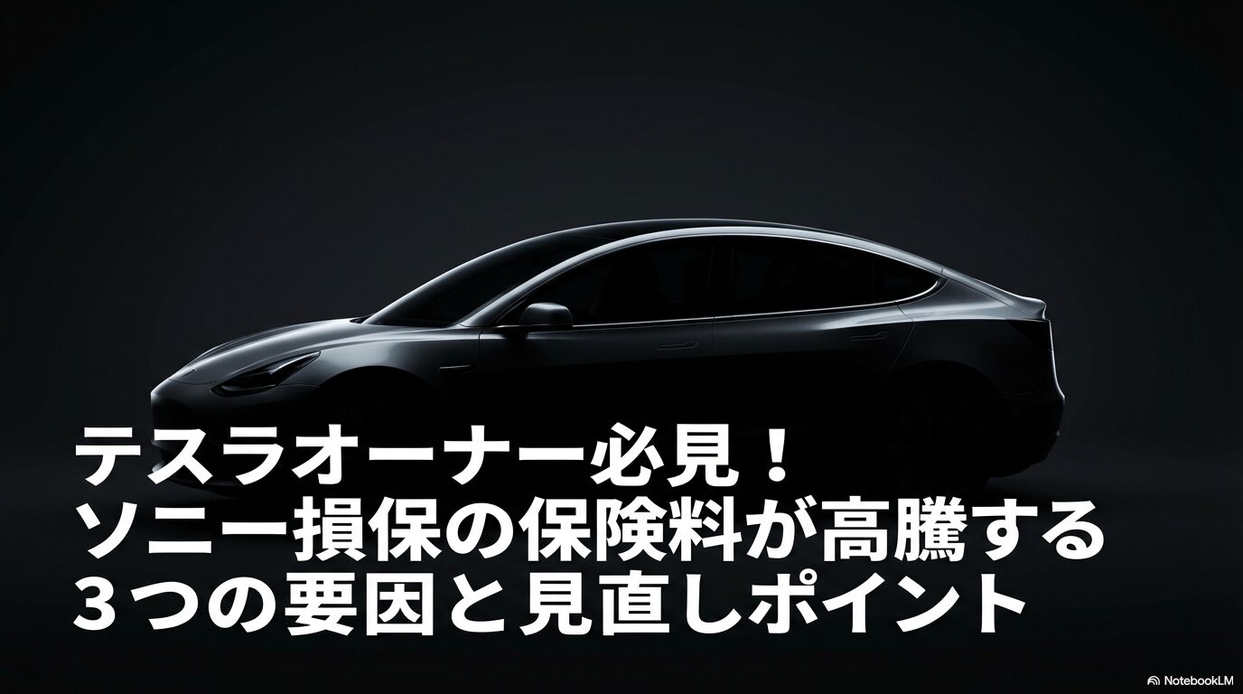 テスラオーナー必見！ソニー損保の保険料が高騰する3つの要因と見直しポイント
