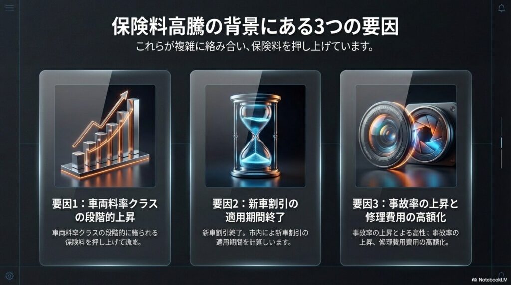 保険料高騰の背景にある3つの要因