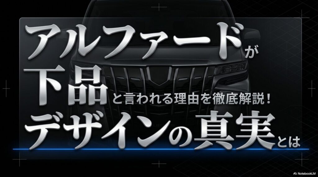 アルファードが「下品」と言われる背景