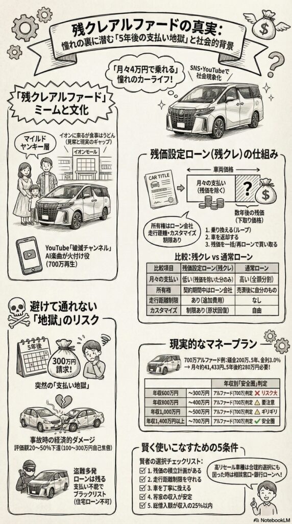 残クレアルファードの真実|マイルドヤンキーが選ぶ理由と落とし穴