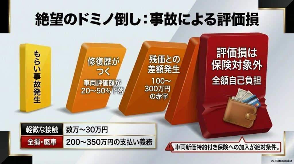残クレアルファードで事故ったらどうなる?事故時に発生するリスク