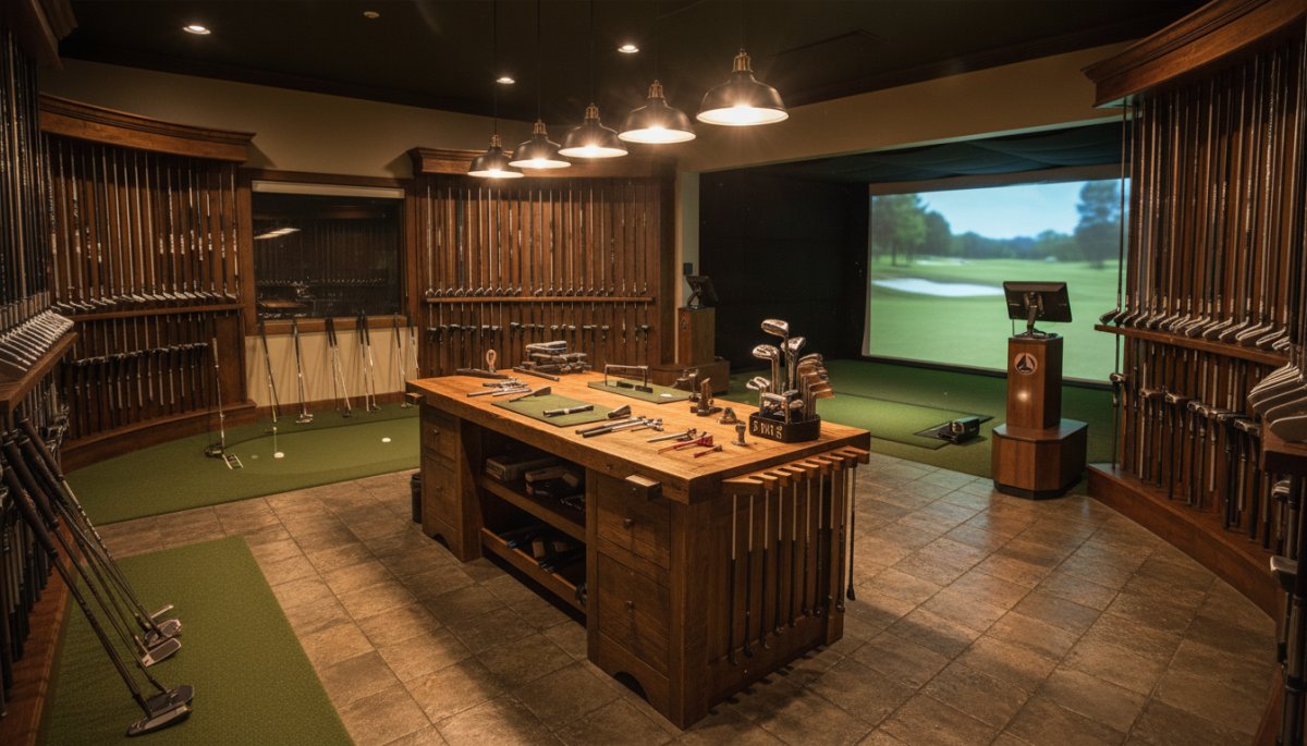 クラブフィッティングでのシャフト選択シーン