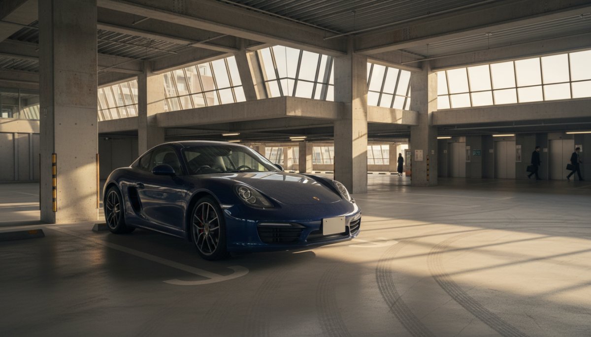 ポルシェ ケイマン 通勤 朝の風景