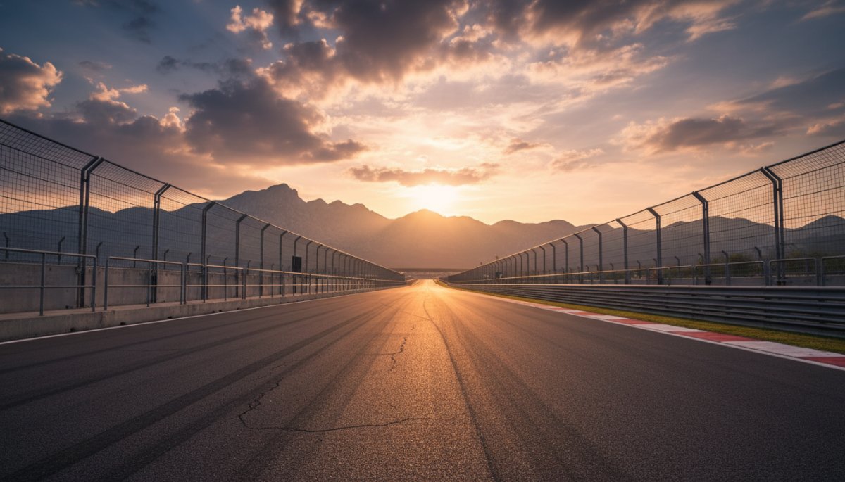 富士スピードウェイの長いストレート区間