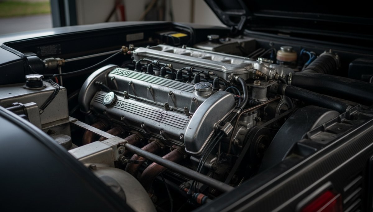 ランボルギーニ ディアブロのV12エンジンとミッドシップレイアウト