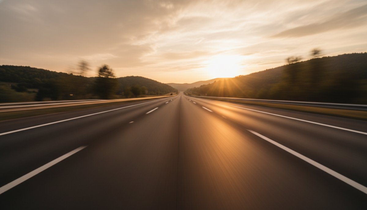 高速道路を走行するスポーツカーの空力性能