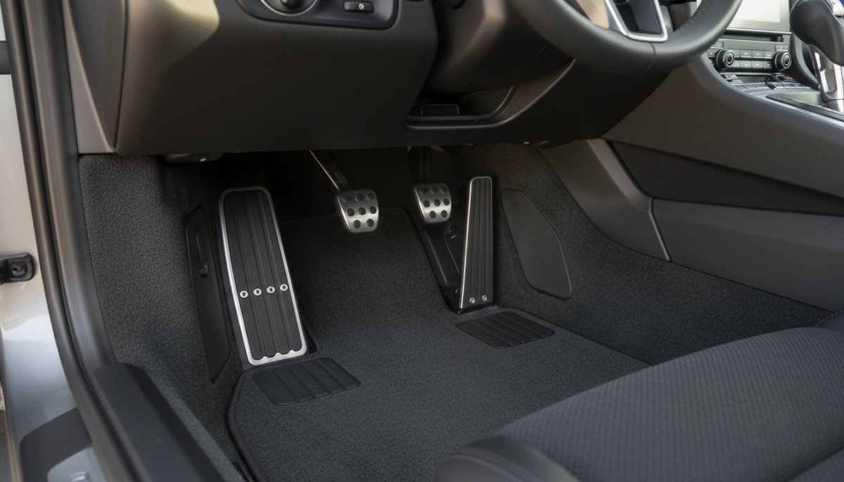 ポルシェ ケイマン ペダル配置 フットウェル