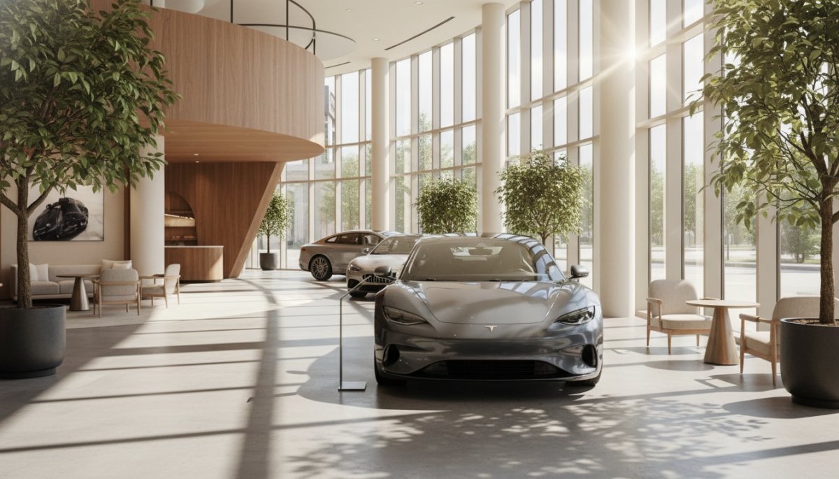 新車ショールームの雰囲気