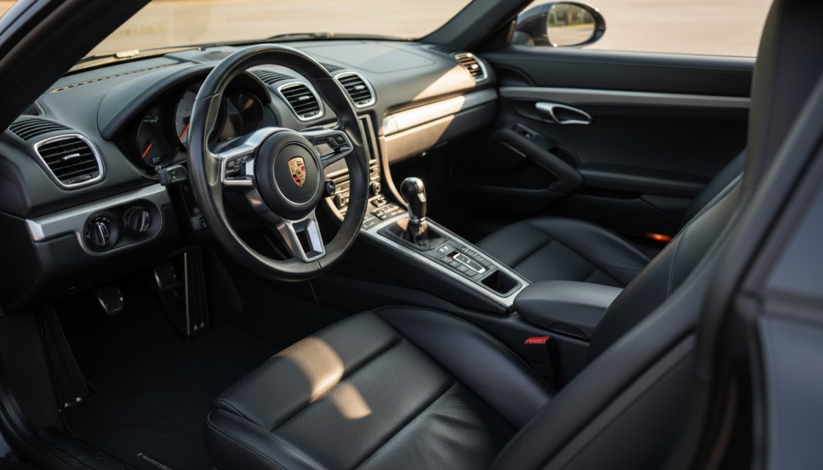 ポルシェ ケイマン インテリア 全体像 高級スポーツカー 内装デザイン