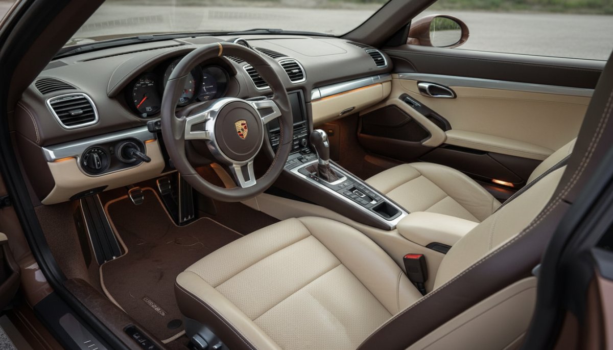 ポルシェ ケイマン オプション装備 カーボンファイバー レザー 高級内装