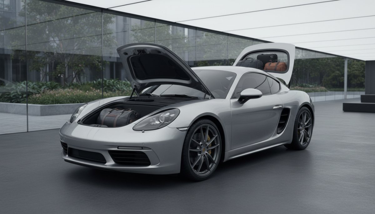 ポルシェ ケイマン 前後トランク 収納スペース 全体像