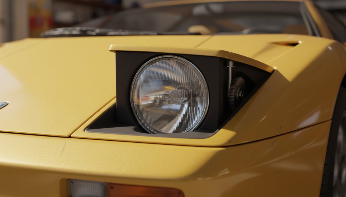 ランボルギーニ ディアブロ前期型のリトラクタブルヘッドライト