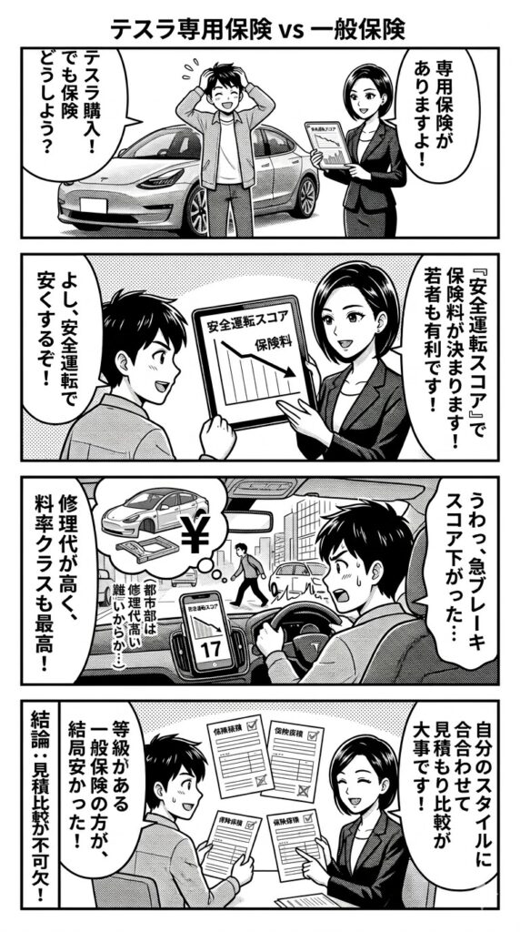 インシュアマイテスラに加入しない方が得？一般保険との賢い選択術