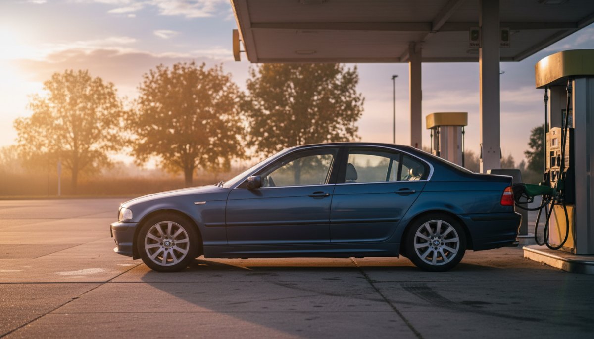 BMW E46 燃費 ハイオク ガソリン