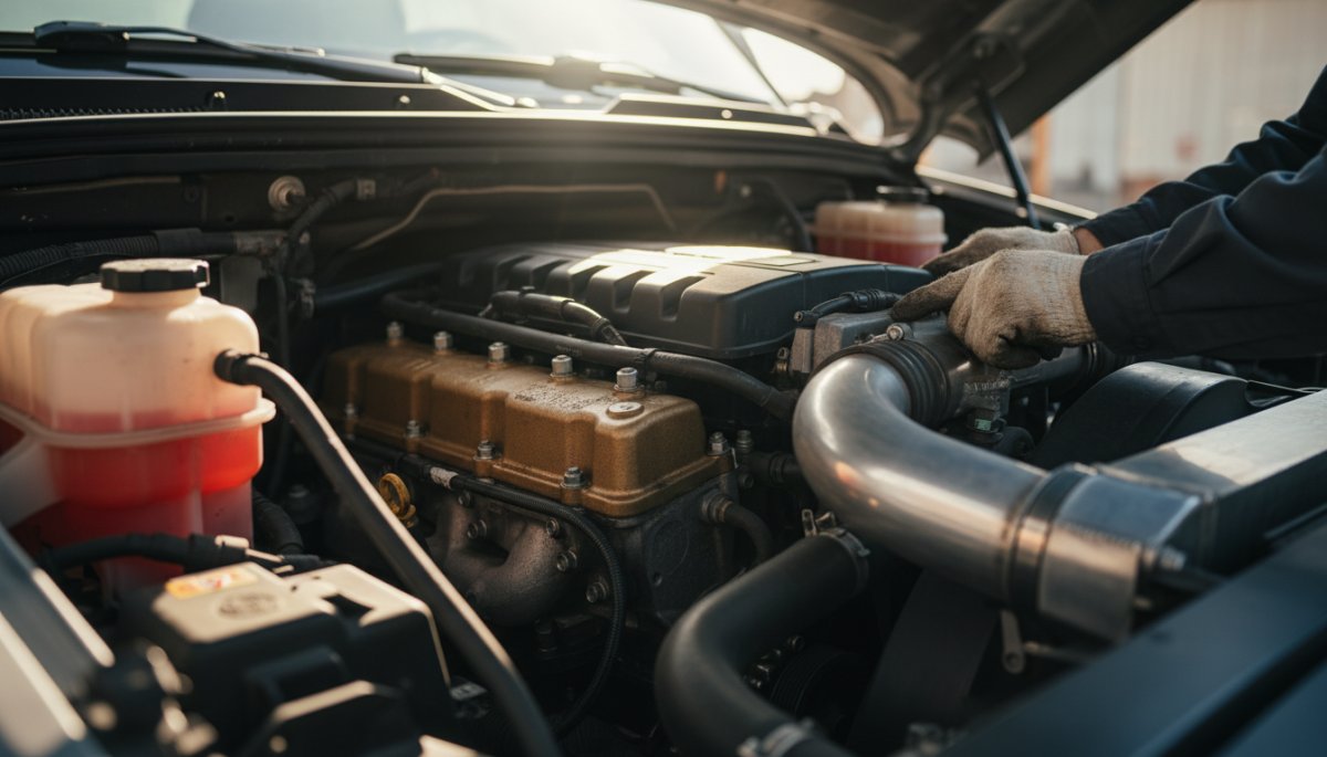 ベルランゴのエンジンルーム点検