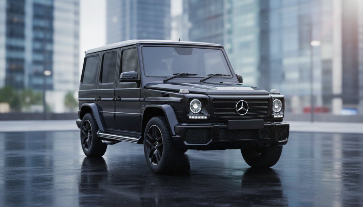 メルセデス・ベンツGクラスの全景を捉えた実写風写真