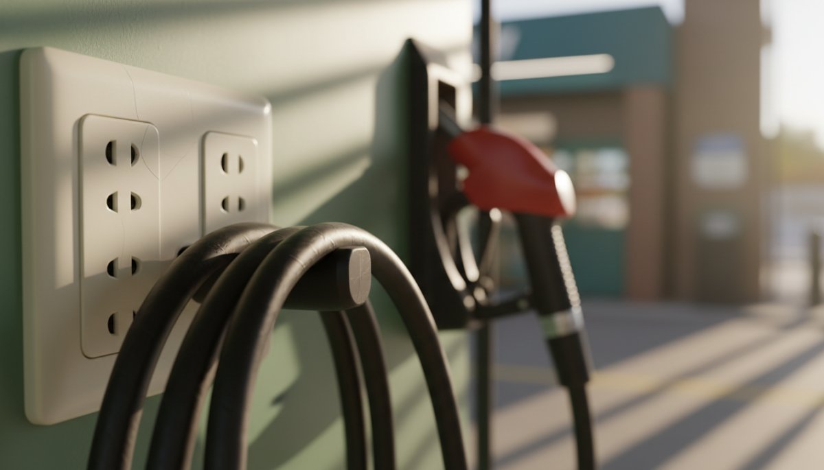 電気代とガソリン代の比較イメージ