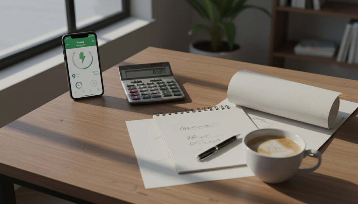 EV充電中のコスト計算イメージ